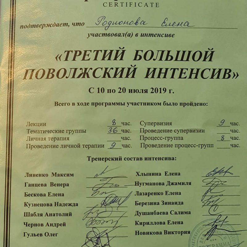 интенсив 19